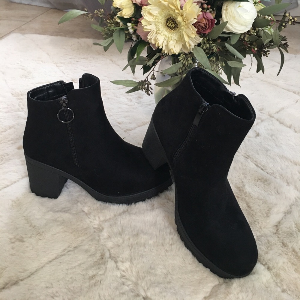 Black booties. Only worn once